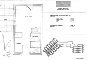 t1 à la vente -   34540  BALARUC LES BAINS, surface 20 m2 vente t1 - UBI466759322